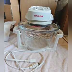 Used City Star Convection oven  Halogen Oven with White Base